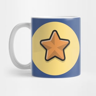 Gold Star Cartoon Vector Icon Illustration Mug